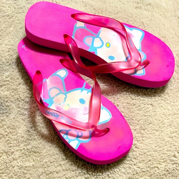 Hello Kitty used Flip Flops Size 10 - Picture 3 of 10